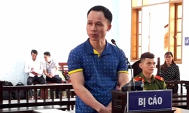 Bị cáo Hồ Trọng Đăng trước vành móng ngựa