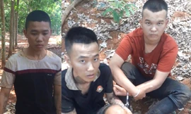 Từ trái qua là các đối tượng Quốc, Phong, Tuấn