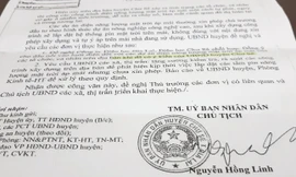 Công văn của ông Nguyễn Hồng Linh ký