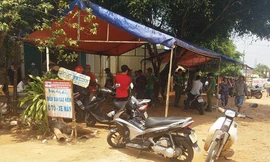 Lực lượng công an bảo vệ hiện trường