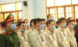 Các bị cáo tại phiên toà