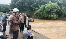 Đập tràn ở xã Ia Púch nơi anh Trường và con trai không may bị nước cuốn