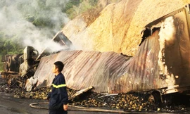 Hiện trường vụ tai nạn tại đèo Mang Yang