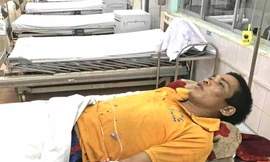 Anh Be đang được điều trị ở bênh viện Đa khoa tỉnh Gia Lai 