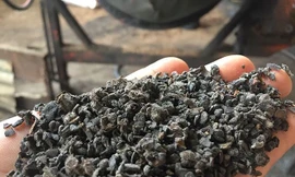 Phế phẩm nhuộm pin được các đối tượng đem trộn vào tiêu