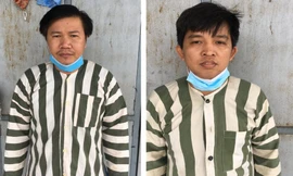 Thừa và Thảo sau khi bị bắt.