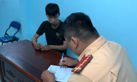 CSGT ghi lời khai N.N.S.