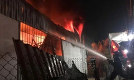 Hiện trường vụ cháy.