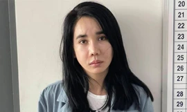 Lã Thị Anh tại cơ quan Công an.