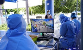 Khu vực kiểm soát sàng lọc COVID-19 của Bệnh viện Nhân Dân Gia Định.