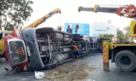 Hiện trường vụ tai nạn.