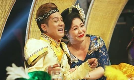 Minh Nhí và Hồng Vân trong Tiếu lâm tứ trụ mùa đầu tiên.