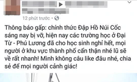 Tin đồn bịa đặt Hòa đăng tải trên Facebook. Ảnh: Chụp màn hình.