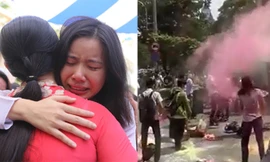 Trường rơi nước mắt, trường “la hét” ném bột màu trong lễ tri ân