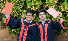 Chàng trai vàng Toán học Lê Quang Dũng (trái). Ảnh: NVCC.