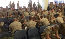 Lực lượng lính thủy đánh bộ Mỹ tới Darwin. 