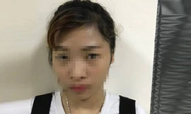 H. tại cơ quan công an. Ảnh: Đ. Tuấn.