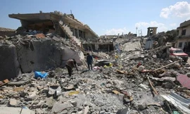 Cảnh đổ nát sau các cuộc giao tranh tại Mosul. Nguồn: AFP/TTXVN.