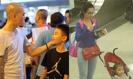 Chồng cũ ra sân bay đón Kim Hiền cùng con về nước lúc nửa đêm