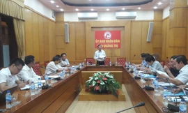 UBND tỉnh Quảng Trị làm việc với các ban ngành hữu quan về hệ thống chiếu sáng tại Nghĩa trang liệt sĩ Quốc gia Trường Sơn.