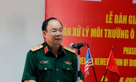 Thượng tướng Phạm Ngọc Minh cho hay toàn bộ khu vực đã được xử lý sẽ phục vụ mở rộng sân bay Đà Nẵng. Ảnh: Thanh Trần.