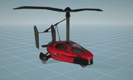 Xe ba bánh biến hình thành trực thăng đối phó tắc đường