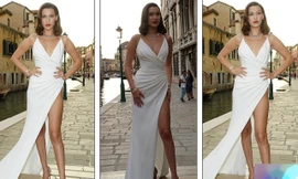 Hai siêu mẫu đọ dáng quyến rũ, thiêu đốt mọi ánh nhìn