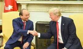 Thủ tướng Nguyễn Xuân Phúc hội đàm với Tổng thống Hợp chúng quốc Hoa Kỳ Donald Trump. Ảnh: Thống Nhất/TTXVN.