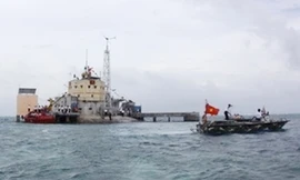 Một góc Đảo Đá Lớn, quần đảo Trường Sa của Việt Nam Ảnh: Thanh Vũ/TTXVN