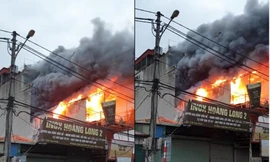 Lửa ngùn ngụt tại một ngôi nhà ở Hà Nội vào ngày 29 Tết