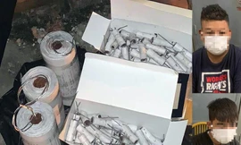 Bắt hai thanh niên sản xuất hàng trăm quả pháo nổ