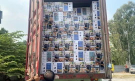 Phát hiện container vận chuyển hàng trăm nồi chiên không dầu không rõ nguồn gốc 