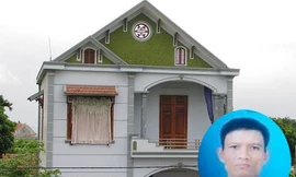 Nghi phạm Doãn Trung Dũng và ngôi nhà xảy ra thảm án.