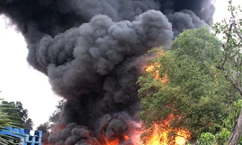 Hiện trường vụ cháy.