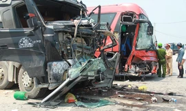 Hiện trường vụ tai nạn.