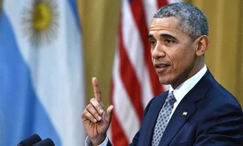 Tổng thống Mỹ đang thăm Argentina. Ảnh: Reuters