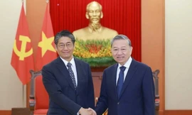 Tổng Bí thư Tô Lâm tiếp Đại sứ Nhật Bản tại Việt Nam Ito Naoki. (Ảnh: TTXVN)