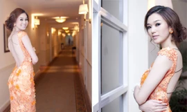 Khánh My lại khoe lưng trần 'mướt mắt'