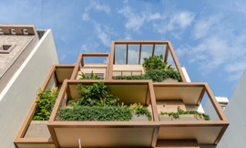 Chiêm ngưỡng vẻ đẹp ngôi nhà có mặt tiền hình học độc đáo