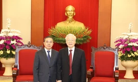 Tổng Bí thư Nguyễn Phú Trọng tiếp Đại sứ Lào đến chào từ biệt 