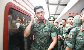 Phong thái điềm tĩnh của 'nam thần quân đội' Lê Hoàng Hiệp thu hút sự chú ý
