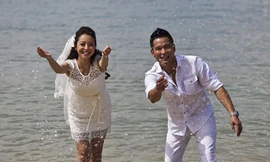 Giấu chồng, Jennifer khoe tiếp ảnh cưới lung linh