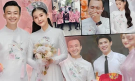 Đám cưới Hoa hậu Lê Âu Ngân Anh: Dàn bê tráp toàn trai xinh gái đẹp, rước dâu bằng 6 siêu xe