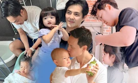 Hội ông bố ghiền con: Trường Giang, Ông Cao Thắng trổ tài "làm đẹp" cho con gái rượu