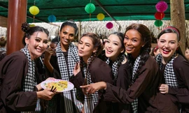 Dàn thí sinh Miss Charm 2024 nói tiếng Việt, bắt trend "đám giỗ bên cồn"