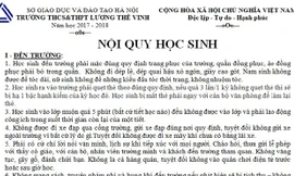 Từ bản nội quy 'rắn' của trường Lương Thế Vinh: Có nên kỷ luật không trừng phạt?