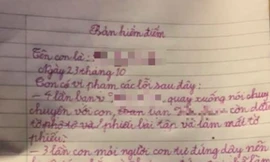 Bản kiểm điểm sáng nay có ý kiến của phụ huynh để con chị NTT được đi học 