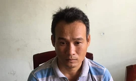 Huỳnh Văn Cường tại cơ quan công an.