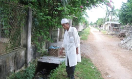 Cần khơi thông cống rãnh, san lấp vũng nước đọng... để ấu trùng muỗi không có cơ hội phát triển. Ảnh: T.H