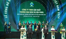 Doanh nghiệp Qui Phúc được vinh danh tại thương hiệu quốc gia lần thứ 9 